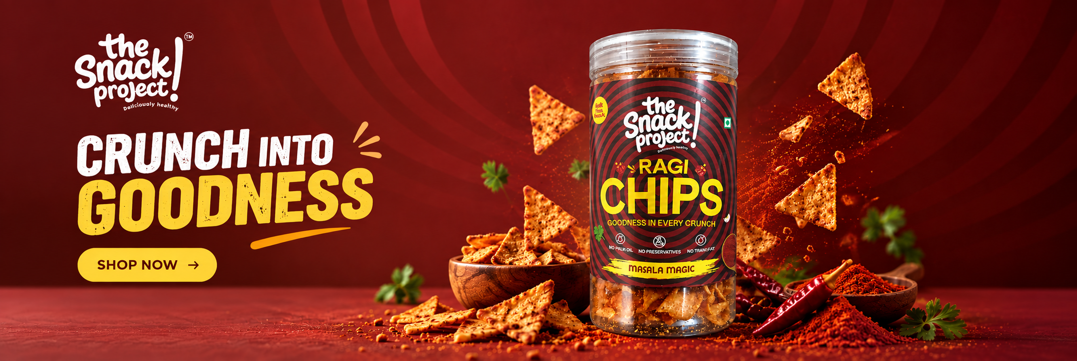 The Snack Project - Ragi Chips Masala Magic. Crunch into goodness!