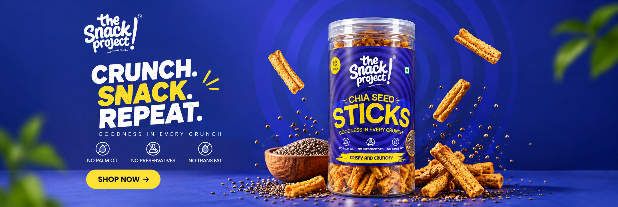 The Snack Project - Chia Seed Sticks. Crunch. Snack. Repeat.